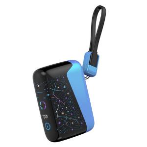 H30 Blue 10000mAh New Design Sky Light Fast Charging PD20W Power Bank with C to Lighting cable